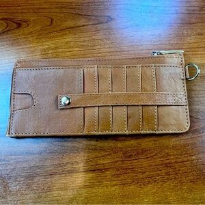 New Rachel Cruze 6 Slot Card Wallet Leather Clutch Zipper Pouch JOYN